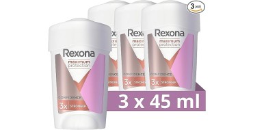 Amazon: Déodorant Stick Anti-Transpirant Rexona Confidence 96H 45ml - Pack de 3 à 16,77€