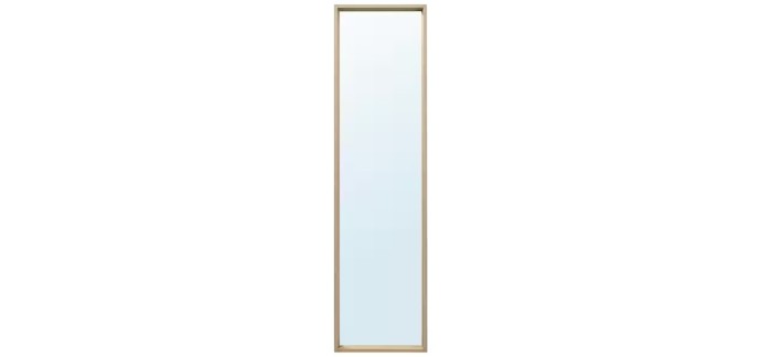 IKEA: [Ikea Family] Miroir Nissedal - Effet chêne blanchi, 40x150cm à 35€
