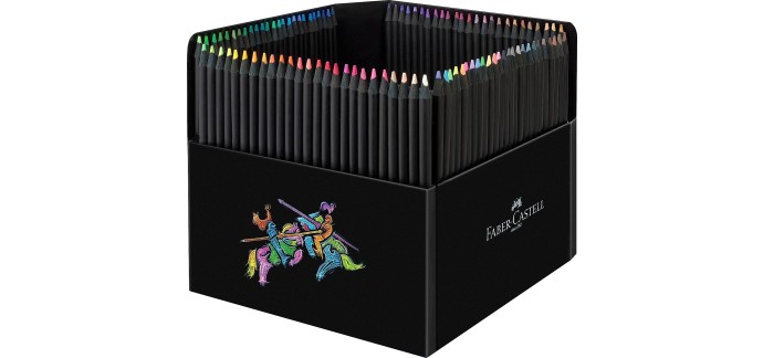 Amazon: Etui de 100 crayons de couleur Faber-Castell 116411 Black Edition à 36,69€