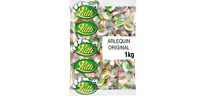 Amazon: Sachet d'Arlequin original Lutti - 1kg à 6,13€