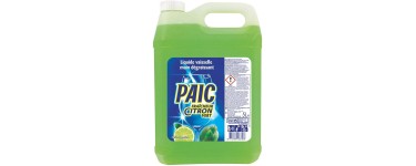 Amazon: Bidon liquide vaisselle PAIC Fraîcheur Citron Vert - 5L à 12,61€