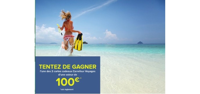 Carrefour Voyages: 2 e-cartes cadeaux Carrefour Voyages à gagner