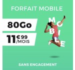 RED by SFR: Forfait mobile illimité + 80Go sans engagement à 11,99€/mois