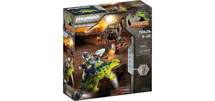 Amazon: Playmobil Dino Rise Saichania et Robot Soldat - 70626 à 28€