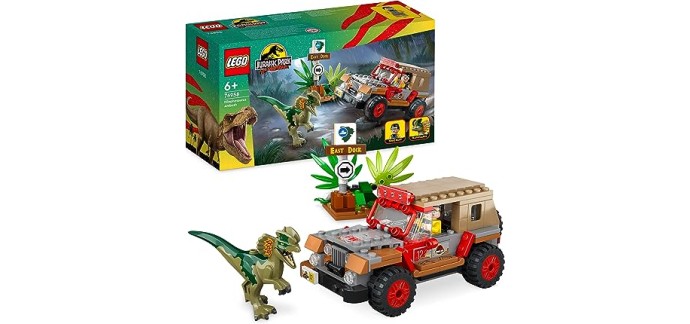Amazon: LEGO Jurassic Park L'Embuscade du Dilophosaure - 76958 à 18,27€