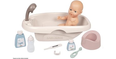 Amazon: Set Baignoire et Accessoires Smoby Baby Nurse pour Poupons et Poupées à 15,99€