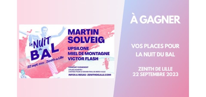 BFMTV: 2 lots de 2 invitations pour la Nuit du Bal le 22 septembre à Lille à gagner