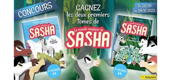 Familiscope: 3 lots de 2 livres jeunesse "Le monde magique de Sasha" à gagner