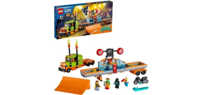 Cdiscount: LEGO City Stuntz Le Camion de Spectacle des Cascadeurs - 60294 à 19,99€
