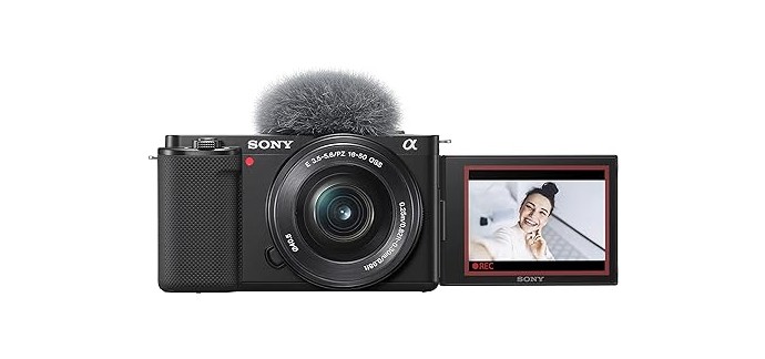 Amazon: Appareil photo vidéo hybride Sony Alpha ZV-E10 à 812,47€