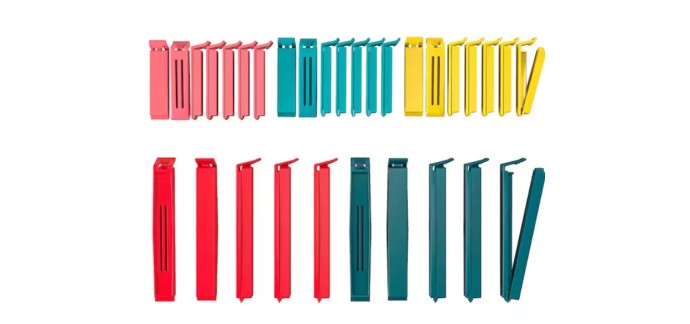 IKEA: [Ikea Family] Lot de 30 clips BEVARA - multicolore/plusieurs tailles à 1,99€