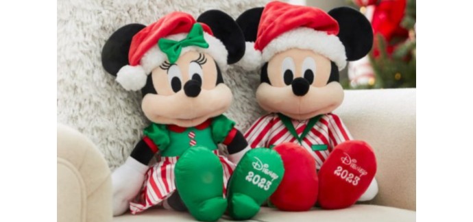 Disney Store: 1 peluche Mickey ou Minnie spéciale Noël à 15€ dès 15€ d'achat