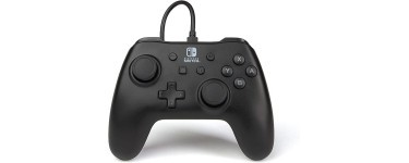 Amazon: Manette filaire PowerA pour Nintendo Switch - Noire à 19,99€