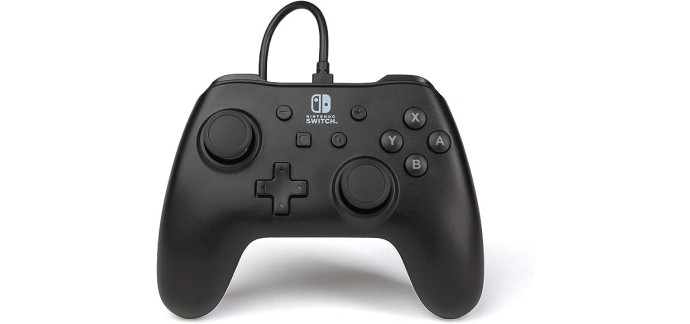 Amazon: Manette filaire PowerA pour Nintendo Switch - Noire à 19,99€