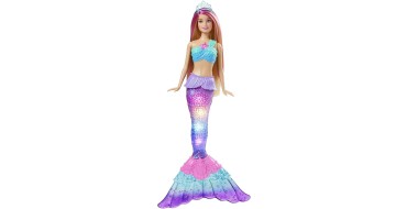 Amazon: Poupée Barbie Blonde Dreamtopia Sirène Lumières Scintillantes à 18,49€