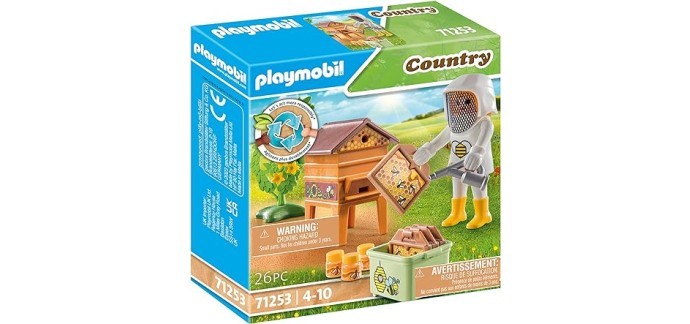 Amazon: Playmobil Country Apicultrice avec Ruche - 71253 à 7,99€