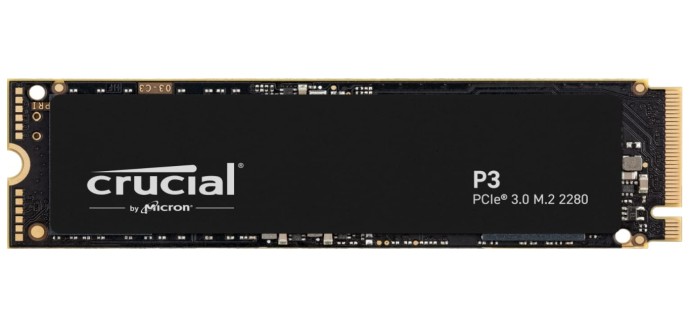 Amazon: SSD interne Crucial P3 M.2 PCIe Gen3 NVMe - 4To à 189,99€