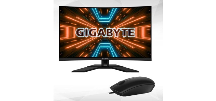 Rue du Commerce: Ecran PC gamer incurvé 31,5" Gigabyte M32QC + Souris filaire MS116 à 259,90€