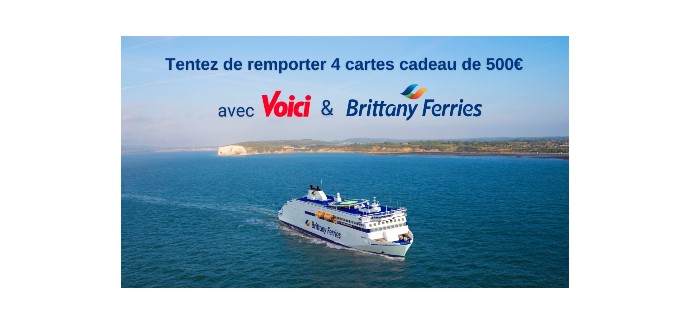 Voici: 4 cartes cadeaux Brittany Ferries à gagner