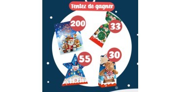 Kinder: 55 Calendriers de l'Avent, 30 Kinder Mix peluche, 33 paquets de Kinder mini eggs à gagner