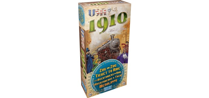 Amazon: Jeu de société Les Aventuriers du Rail : Extension USA 1910 à 11,99€