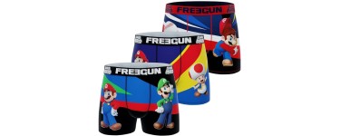 Amazon: Lot de 3 boxers homme Freegun - Mario, Luigi, Toad à 19,90€