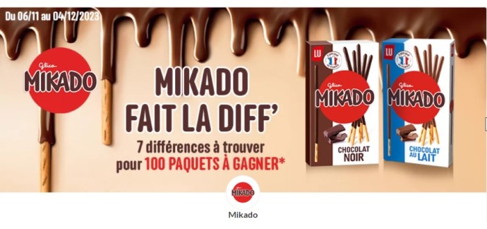 Ma vie en couleurs: 10 packs de 10 boites de biscuits Mikado à gagner