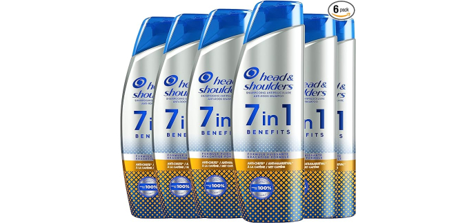 Amazon: Shampoing Antipelliculaire Head & Shoulders Anti-Chute, 7 en 1 - Lot de 6x225 ml à 20,79€