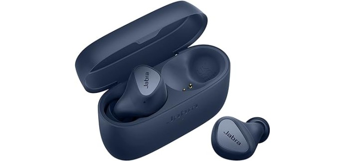 Amazon: Écouteurs sans fil à réduction de bruit active Jabra Elite 4 - Bleu Marine à 59,99€