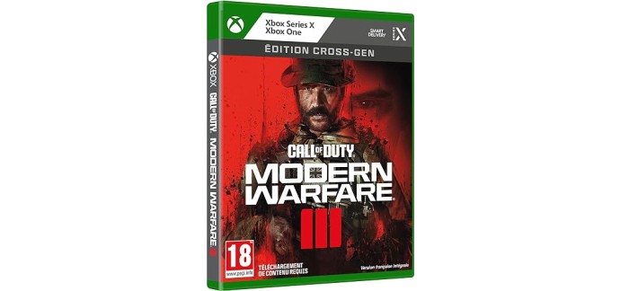 Amazon: Jeu Call of Duty Modern Warfare III sur Xbox Series X / Xbox One à 58,73€