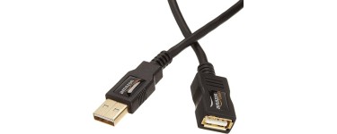 Amazon:  Lot de 2 Rallonges Câbles USB 2.0 mâle A vers femelle A Amazon Basics - 1m à 5,42€ 