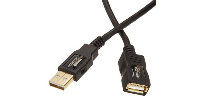 Amazon:  Lot de 2 Rallonges Câbles USB 2.0 mâle A vers femelle A Amazon Basics - 1m à 5,42€ 