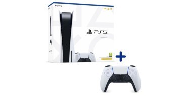 Cdiscount: Console PS5 Standard + 2e Manette sans fil PS5 DualSense Blanche &agrave; 474&euro;