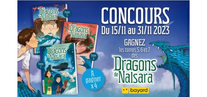 Familiscope: 4 lots de 3 livres jeunesse "Dragons de Nalsara" à gagner