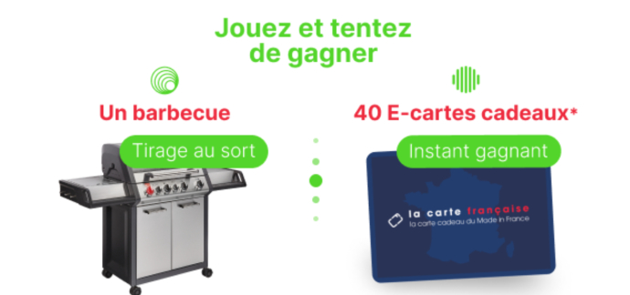 Antargaz: 1 barbecue Enders Monroe, 40 cartes cadeaux de 30€ de La carte française à gagner
