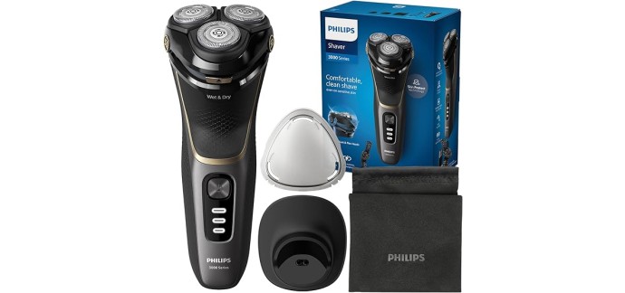 Amazon: Rasoir électrique Wet & Dry pour homme Philips Electric Shaver Series 3000 S3342/13 à 59,99€