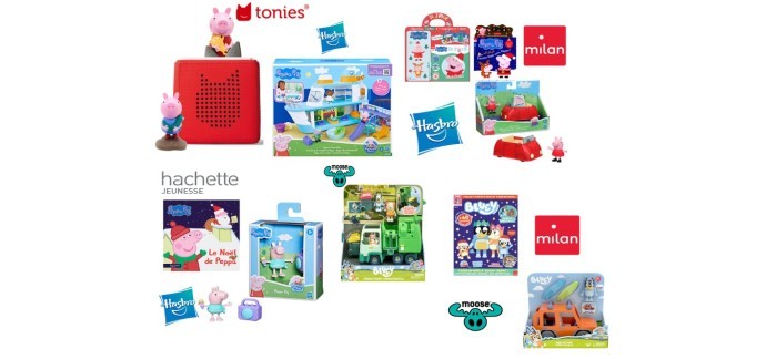 FranceTV: Des cadeaux Peppa Pig, Bluey, Masha et Michka et Bing à gagner
