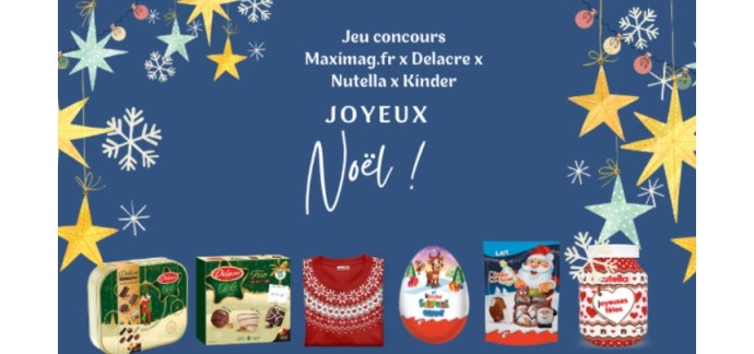 Magazine Maxi: 2 lots de produits gourmands Nutella, Kinder et Delacre à gagner