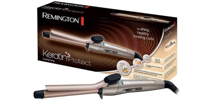 Amazon: Boucleur à cheveux Remington Keratin Protect CI5318 à 33,99€