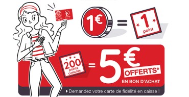 La Foir'Fouille : 5€ offerts en bon d'achat tous les 200€ dépensés grâce au programme de fidélité