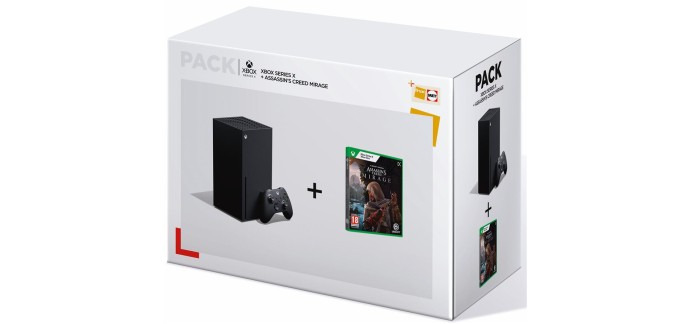 Fnac: Pack Console Xbox Series X Noir + Assassin's Creed Mirage Xbox à 399,99€ au lieu de 549,99€