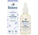 Amazon: Huile de massage relaxante bébé Biolane - 50ml à 5,50€