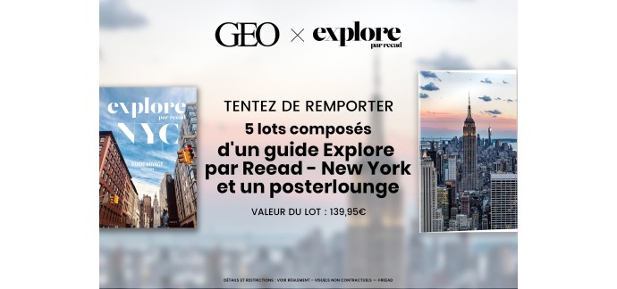 GEO: 5 X 1 guide "Explore New York" + 1 posterlounge à gagner