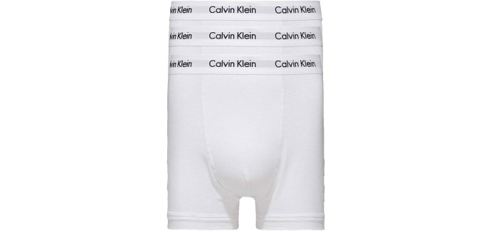 Amazon: Lot de 3 Boxers Homme Calvin Klein PK Trunk à 28,85€