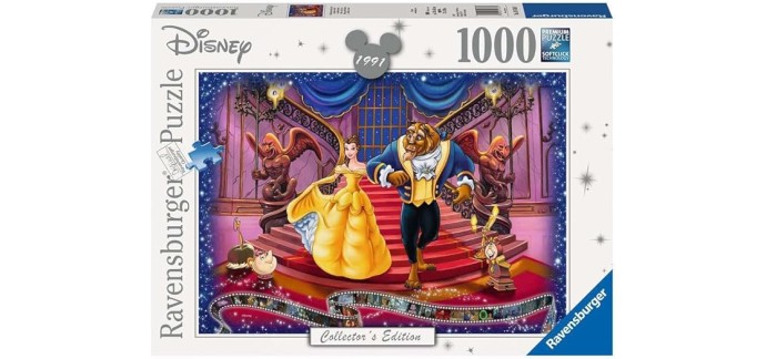 Amazon: Puzzle adulte Ravensburger La Belle et la Bête (Collection Disney) - 1000 pièces à 7,20€