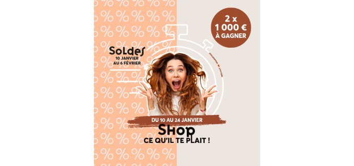 Aushopping: 2 x 1000€ au Centre commercial Aushopping Poitiers Sud à gagner