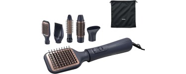 Amazon: Brosse soufflante avec 5 accessoires de coiffure Philips Série 5000 BHA530/00 à 48,99€