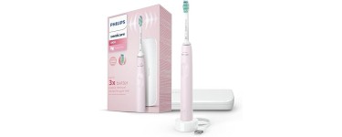 Amazon: Brosse à dents électrique sonique Philips Sonicare Série 3100 HX3673/11 - Rose pastel à 39,99€