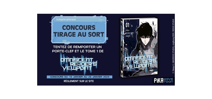 Pika Edition: 3 lots comportant 1 manga "Omniscient Reader's Viewpoint" + 1 porte-clef à gagner