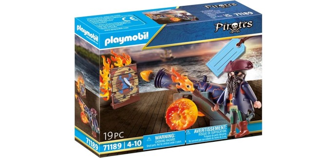 Amazon: Playmobil 71189 Pirate et Canon de feu à 6,59€